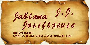 Jablana Josifljević vizit kartica